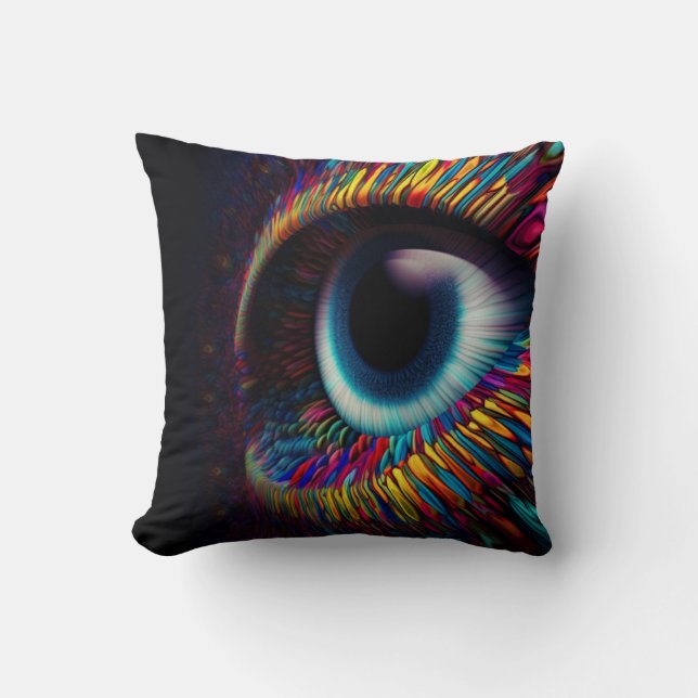 Coussin art abstrait oeil kudde (Framsida)
