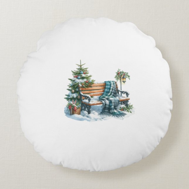 coussin banc d'hiver rund kudde (Framsidan)