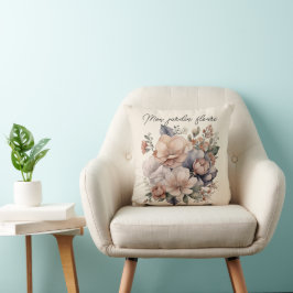 coussin boho mon jardin fleuri kudde
