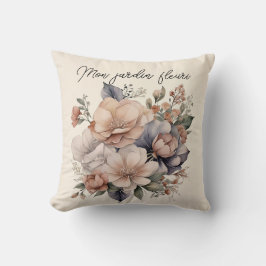 coussin boho mon jardin fleuri kudde