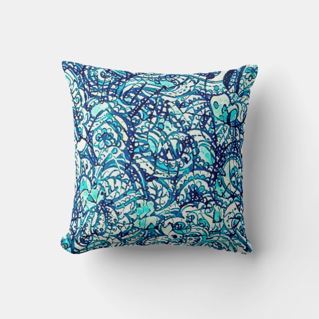 Coussin carré astral eau kudde (Framsida)