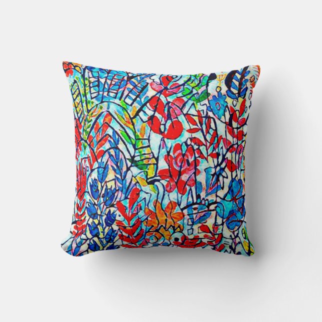 Coussin carré astral fleurs kudde (Framsida)