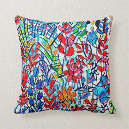 Coussin carré astral fleurs kudde