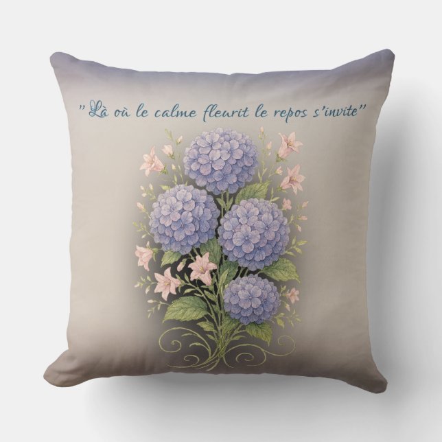 coussin carré '' là où le calme fleurit kudde (Framsida)