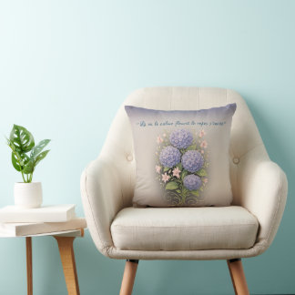coussin carré '' là où le calme fleurit kudde