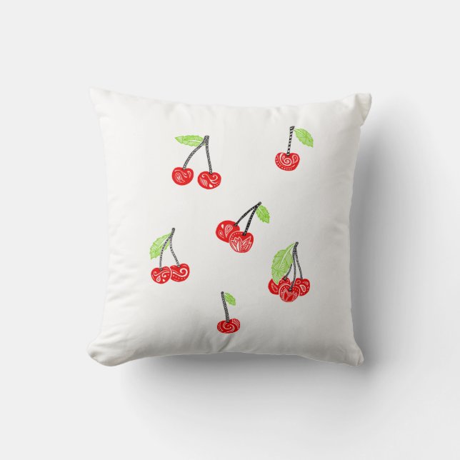 Coussin ceries Pillow cherries Kudde (Framsida)