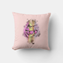 Coussin chat couleurs lunettes de soleil kudde