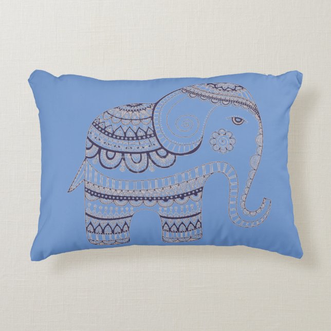 Coussin coton collection elephant prydnadskudde (Framsidan)