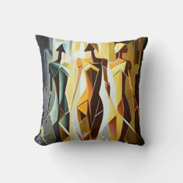 Coussin d'art abstrait kudde