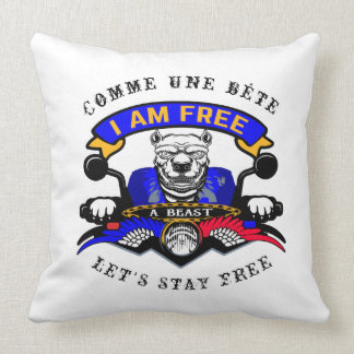 Coussin de salon i am free moto pitbull kudde