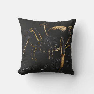 Coussin Décoratif Araignée Mystique Noir et Or Kudde