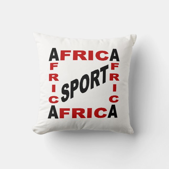 Coussin décoratif blanc  AFRICA SPORT  Kudde (Framsida)
