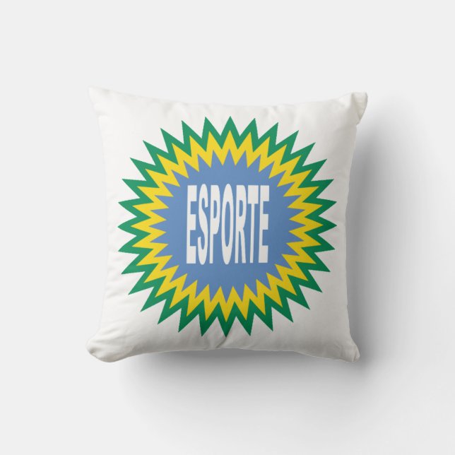 Coussin décoratif blanc DESIGN BRAZIL ESPORTE Kudde (Framsida)