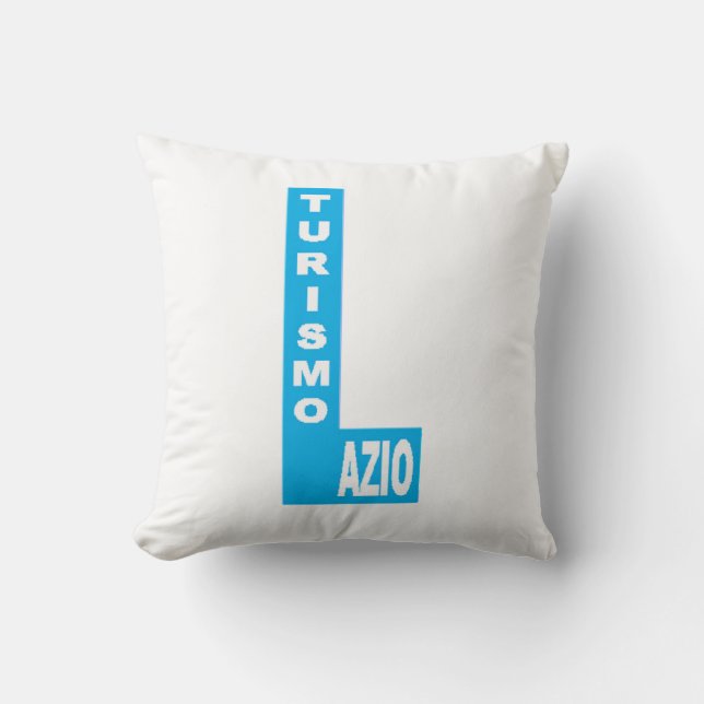 Coussin décoratif blanc  DESIGN  LAZIO  TURISMO Kudde (Framsida)