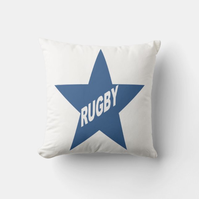 Coussin décoratif blanc  ETOILE  RUGBY  Kudde (Framsida)