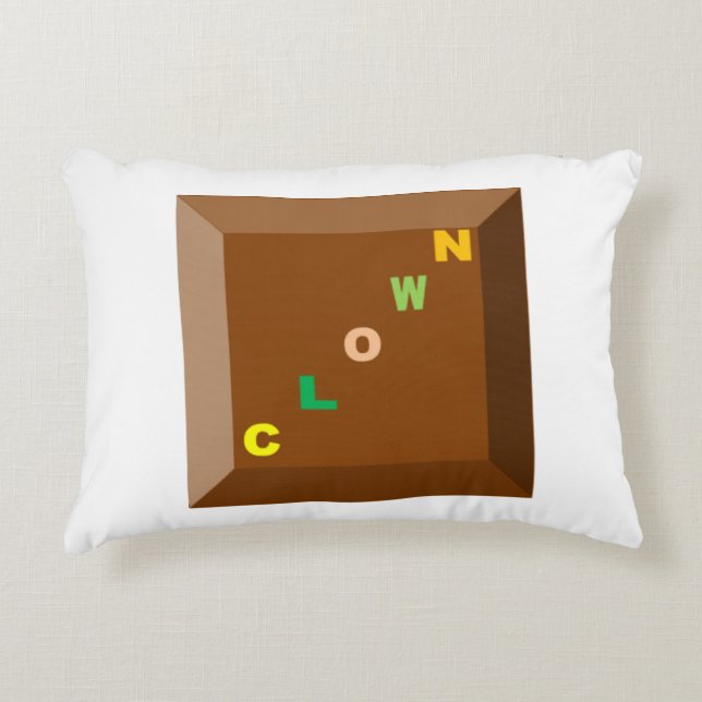 Coussin décoratif  CHOCOLAT  CLOWN  Prydnadskudde (Framsidan)