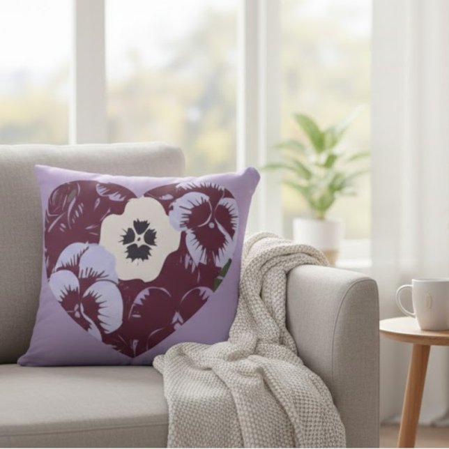 Coussin décoratif Cœur de Violettes Kudde (Skapare uppladdad)
