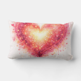 Coussin décoratif cœur lumineux artistique lumbarkudde