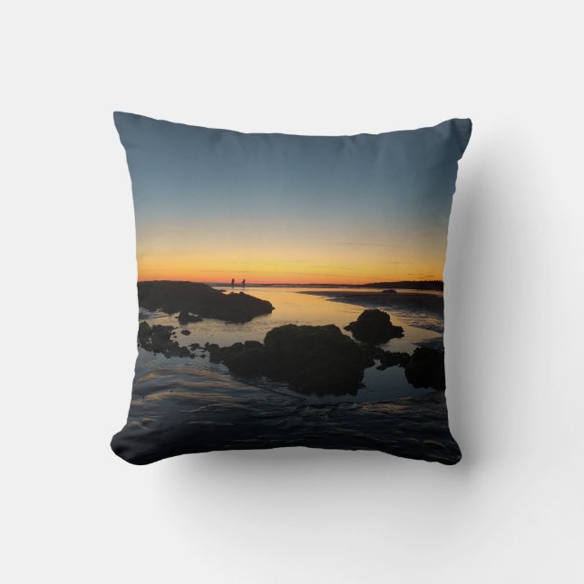coussin décoratif, coucher de soleil plage  kudde (Framsida)