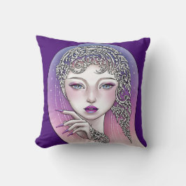 Coussin décoratif Déesse de la nuit violette Kudde