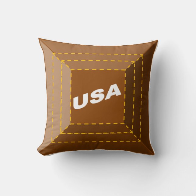 Coussin décoratif enfants CHOCOLAT  USA Kudde (Framsida)
