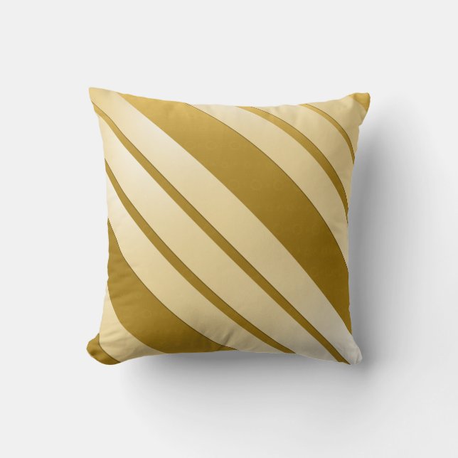 Coussin décoratif GOLD décor "Lignes Obliques" Kudde (Framsida)