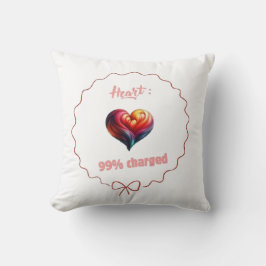 Coussin décoratif - Heart 99% Charged Kudde