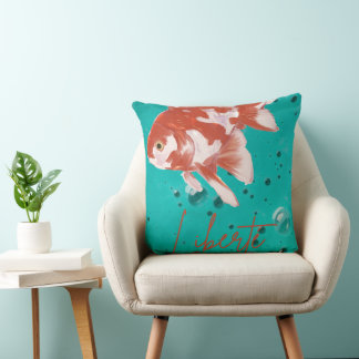 coussin décoratif "Liberté" Poisson rouge  Kudde