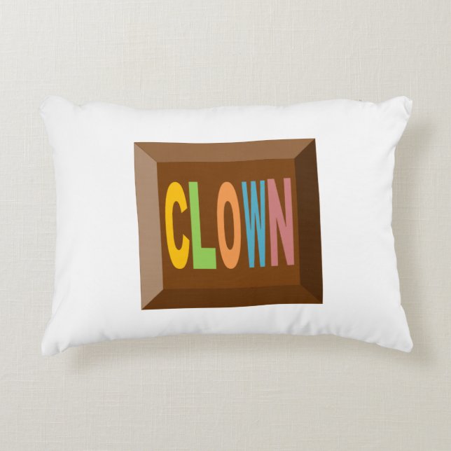 Coussin décoratif pour enfants CHOCOLAT  CLOWN Prydnadskudde (Framsidan)