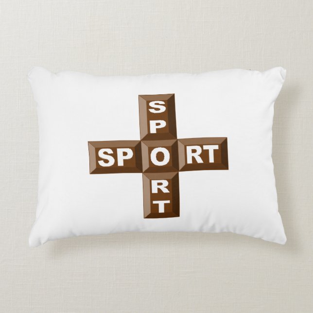 Coussin décoratif pour enfants   CHOCOLAT  SPORT  Prydnadskudde (Framsidan)
