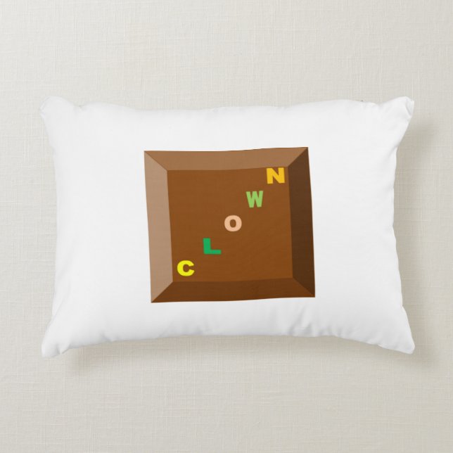 Coussin décoratif pour enfants  DESIGN  CLOWN Prydnadskudde (Framsidan)