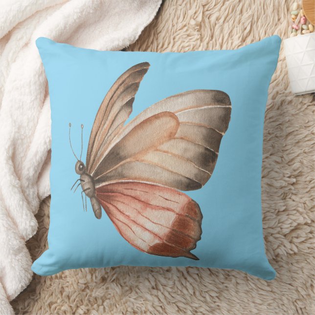 coussin decoratifs papillons bleu ciel kudde (Filt)
