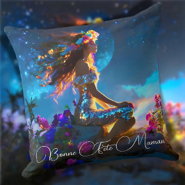 Coussin Déesse Intérieure paillette floral Kudde