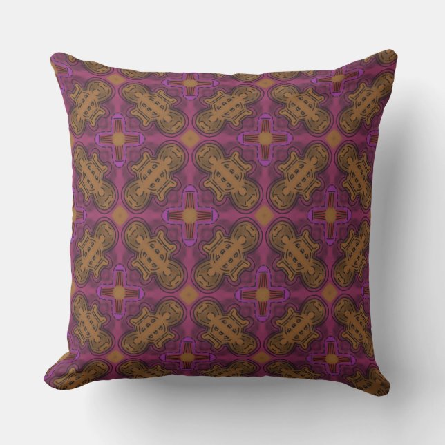 Coussin Jimette Design fait de motif fuchsia Utomhuskudde (Framsida)