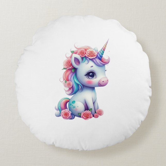 coussin licorne rund kudde (Framsidan)