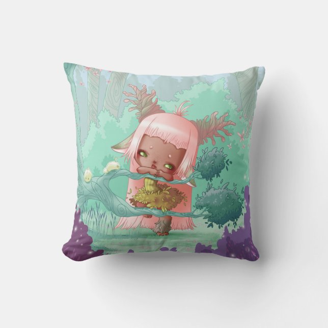Coussin little girl deer kudde (Framsida)