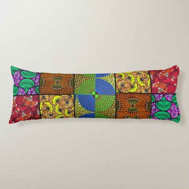 Coussin Long Wax Africain Kroppskudde (Framsidan)