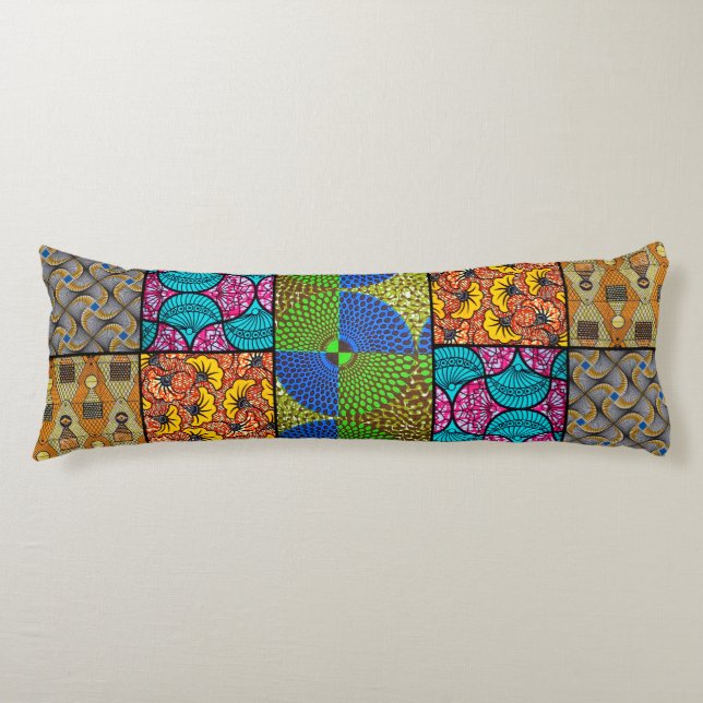 Coussin Long Wax Africain Kroppskudde (Framsidan)