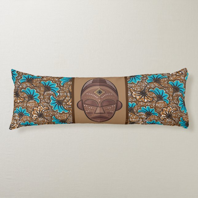Coussin Long Wax africain Kroppskudde (Framsidan)
