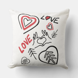 Coussin love et cœurs pour la st Valentin Kudde