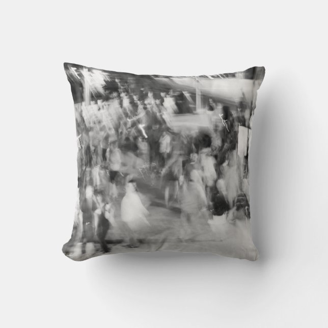 Coussin noir et blanc photo abstraite kudde (Framsida)