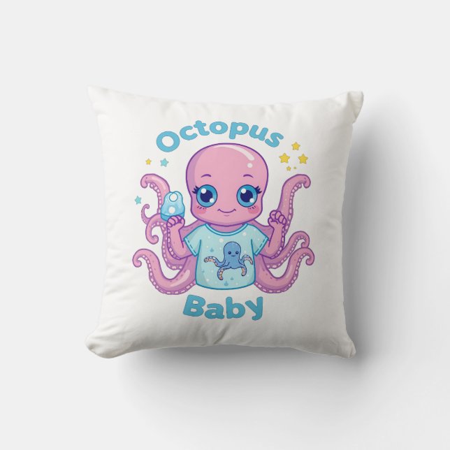 Coussin Octopus Baby  Kudde (Framsida)