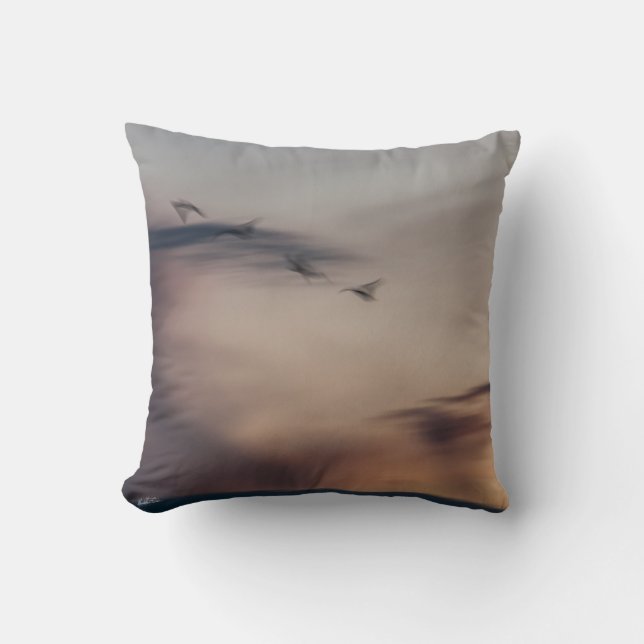 Coussin photo oiseaux abstraite kudde (Framsida)