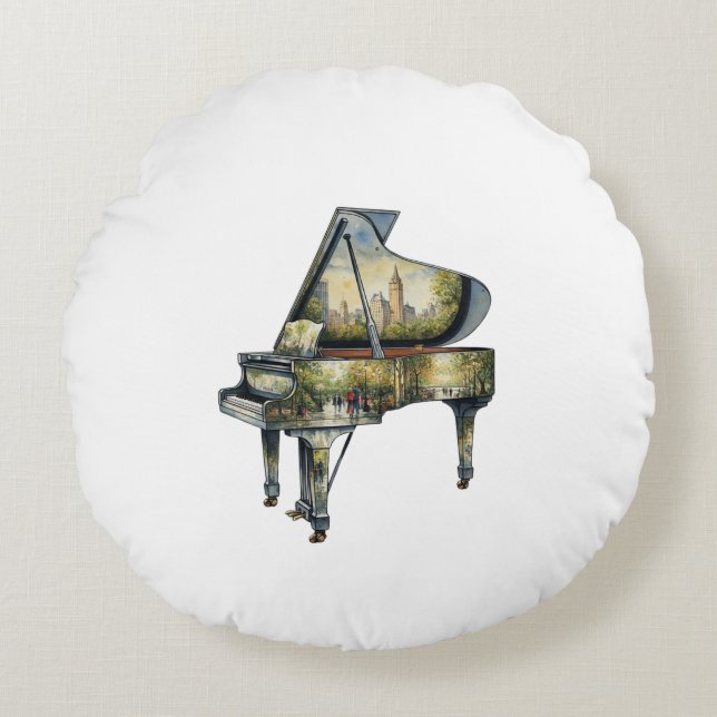 coussin piano rund kudde (Framsidan)