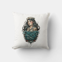 coussin pin up pirate femme kudde