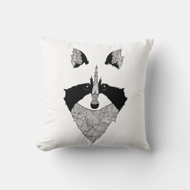 Coussin raton laveur raccoon kudde (Framsida)