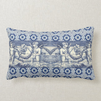 coussin rectangle azulejos et chérubins lumbarkudde