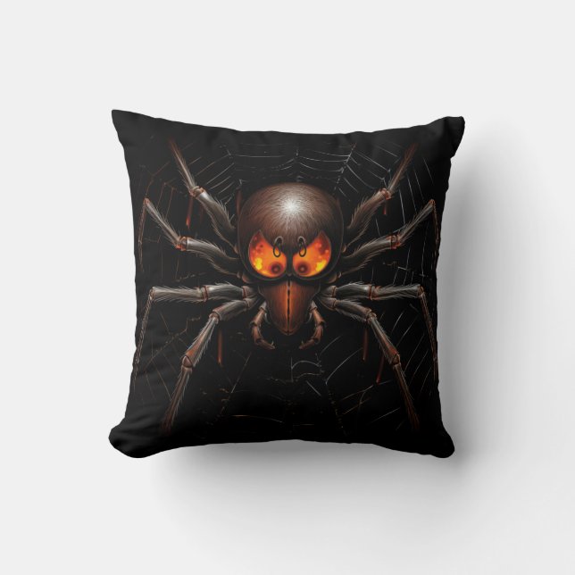Coussin Smiling Spider's Halloween Party Kudde (Framsida)