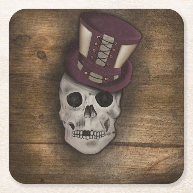 Coussin Steampunk Underlägg Papper Kvadrat (Framsidan)