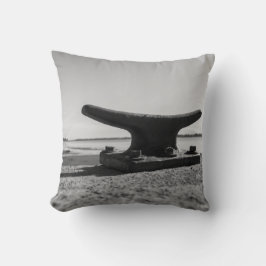Coussin thème marin, noir et blanc kudde